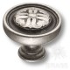  Ручка кнопка современная классика, античное серебро