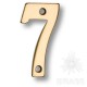 Номер на дверь, цифра "7", латунь