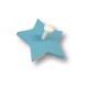 Вешалка деревянная в форме звезды, цвет голубой